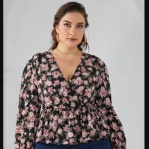Floral Print Blouse, Size 2XL (Never Worn)